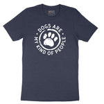 Dogs are My Kind of People Short Sleeve Tee - Heather Navy