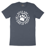Dogs are My Kind of People Youth Short Sleeve Tee - Heather Navy