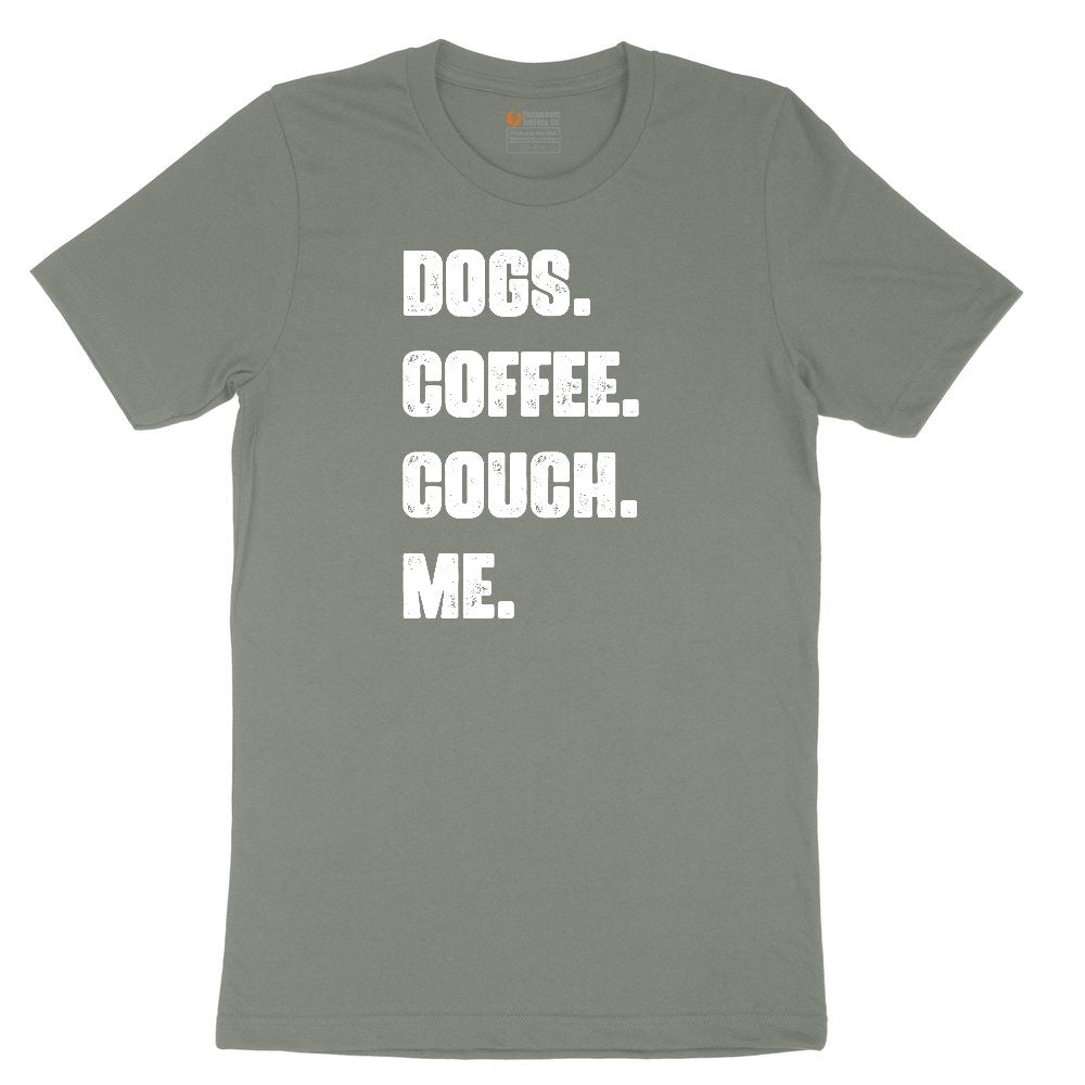 Dogs Coffee Couch Me Ladies Short Sleeve Tee - Bamboo Blackout