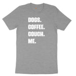 Dogs Coffee Couch Me Ladies Short Sleeve Tee - Granite Heather