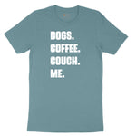 Dogs Coffee Couch Me Ladies Short Sleeve Tee - Surf Blackout