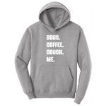 Dogs Coffee Couch Me Hoodie - Athletic Heather