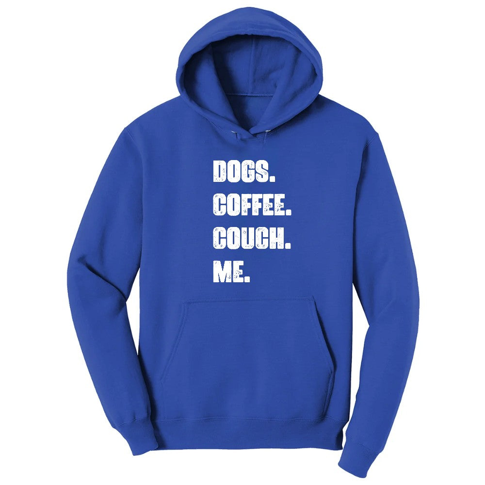 Dogs Coffee Couch Me Hoodie - True Royal