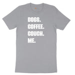 Dogs Coffee Couch Me Short Sleeve Tee - Athletic Heather Grey