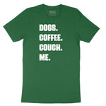 Dogs Coffee Couch Me Short Sleeve Tee - Athletic Kelly