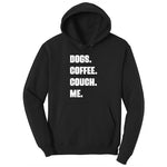 Dogs Coffee Couch Me Toddler Hoodie - Jet Black
