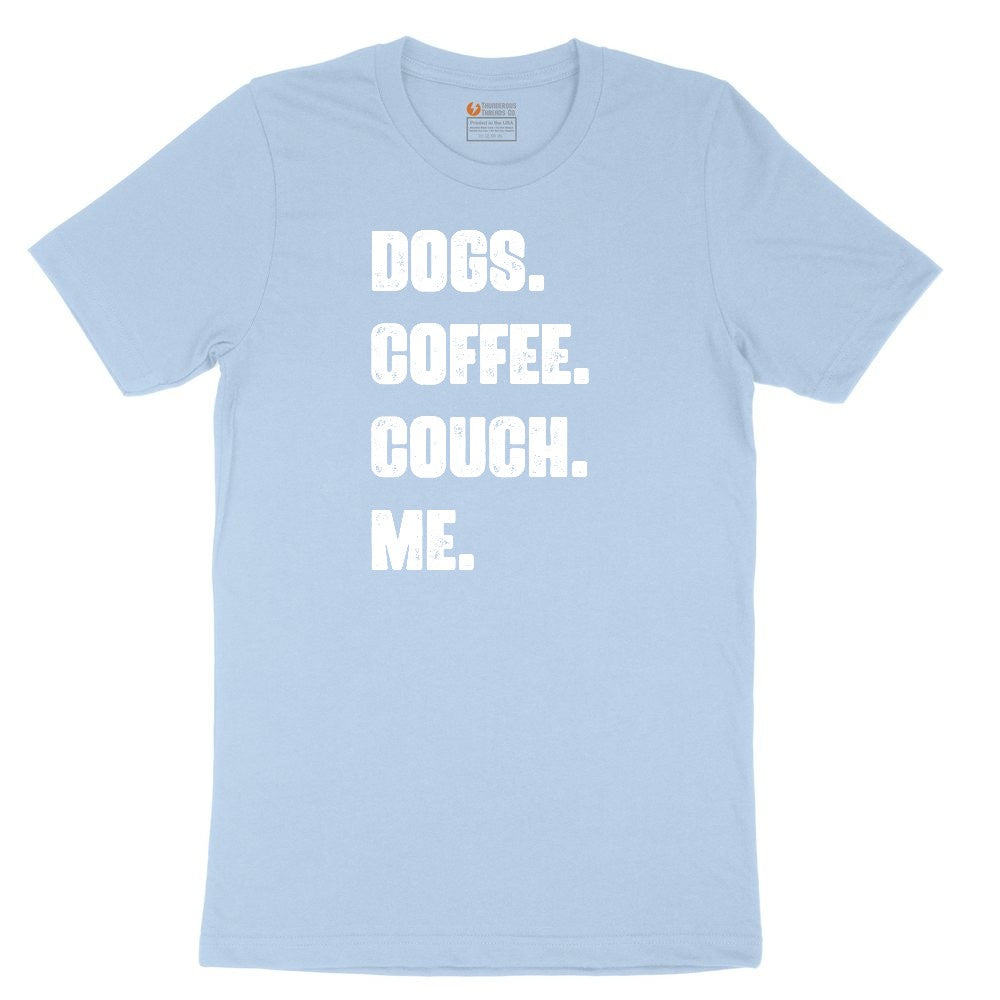 Dogs Coffee Couch Me Toddler Short Sleeve Tee - Light Blue