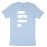 Dogs Coffee Couch Me Toddler Short Sleeve Tee - Light Blue
