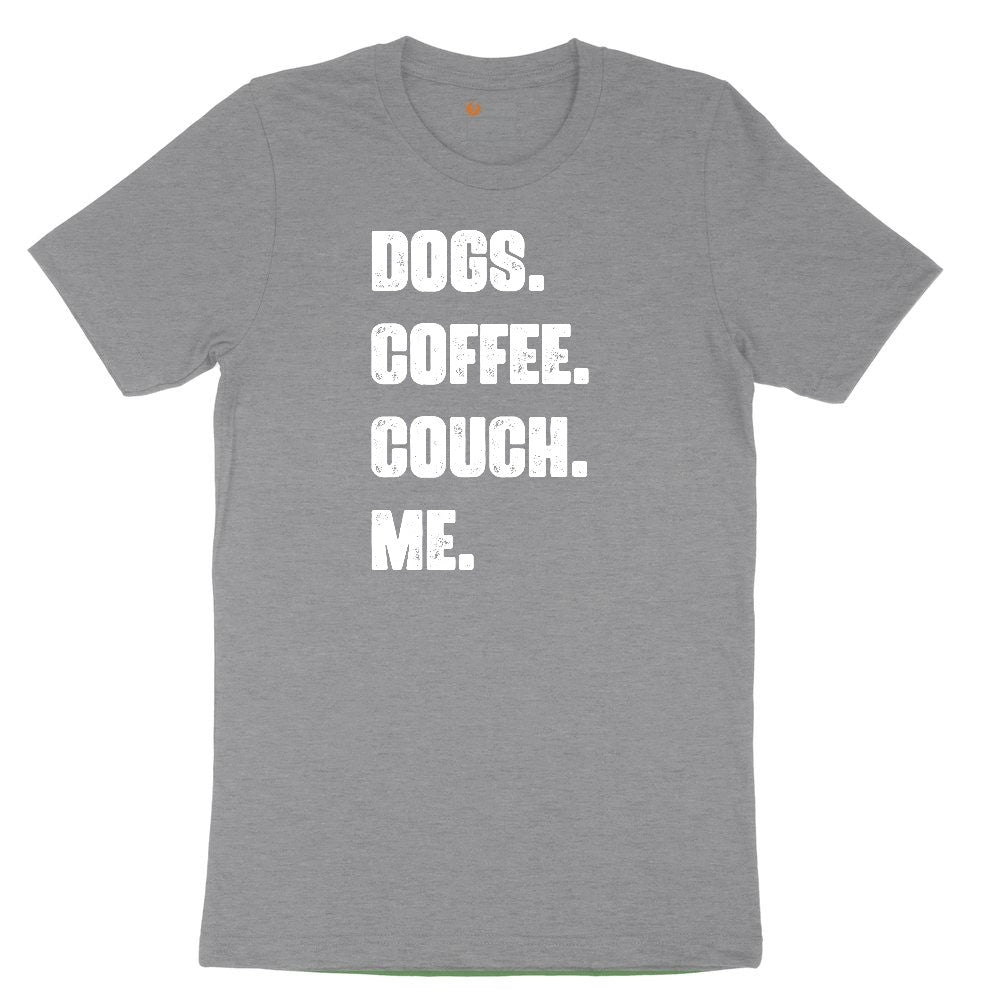 Dogs Coffee Couch Me Youth Short Sleeve Tee - Athletic Heather