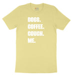 Dogs Coffee Couch Me Youth Short Sleeve Tee - Yellow