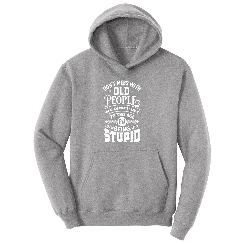 Don't Mess with Old People Ladies Hoodie - Athletic Heather