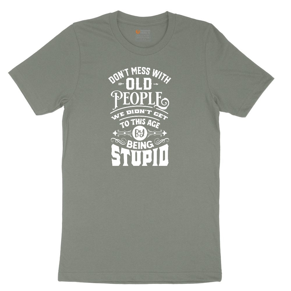 Don't Mess with Old People Ladies Short Sleeve Tee - Bamboo Blackout