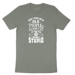 Don't Mess with Old People Ladies Short Sleeve Tee - Bamboo Blackout