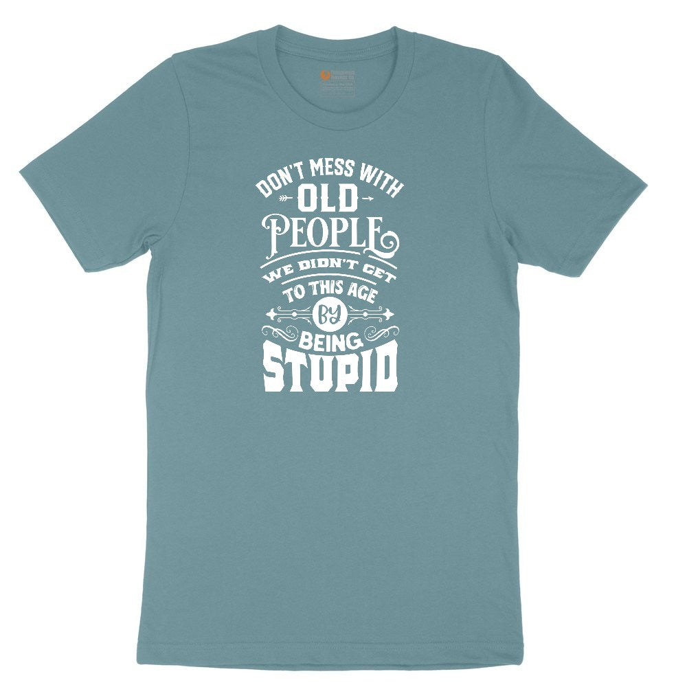 Don't Mess with Old People Ladies Short Sleeve Tee - Surf Blackout