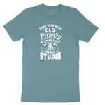 Don't Mess with Old People Ladies Short Sleeve Tee - Surf Blackout