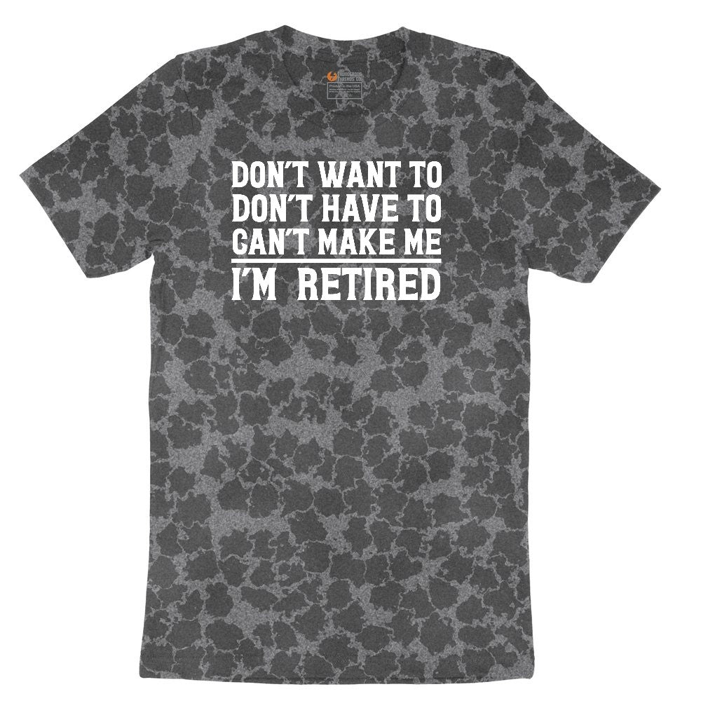 Don't Want to Dont Have To Can't Make Me Ladies Short Sleeve Tee - Black Leopard