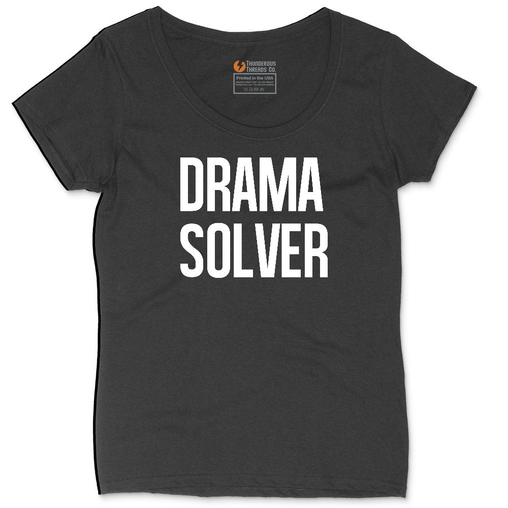 Drama Solver Ladies Curvy Tee - Black
