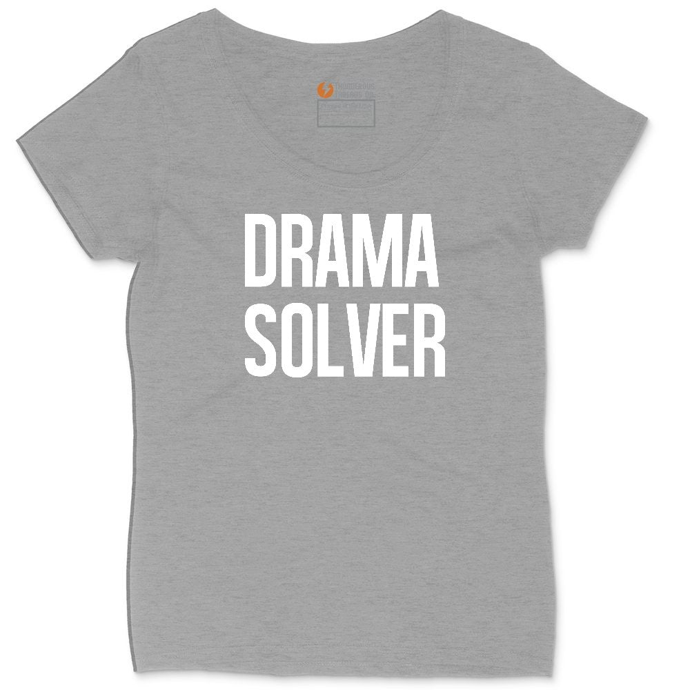 Drama Solver Ladies Curvy Tee - Granite Heather