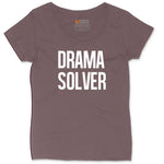 Drama Solver Ladies Curvy Tee - Sangria Blackout