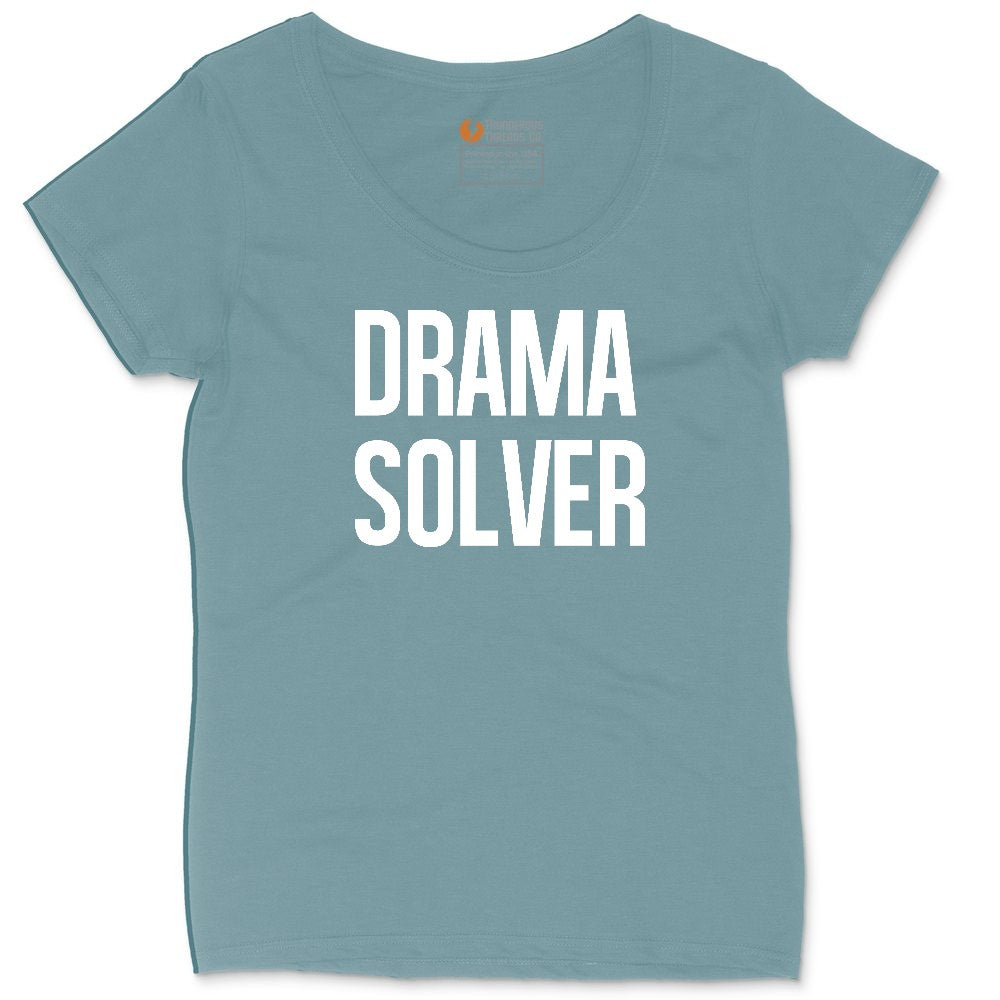 Drama Solver Ladies Curvy Tee - Surf Blackout
