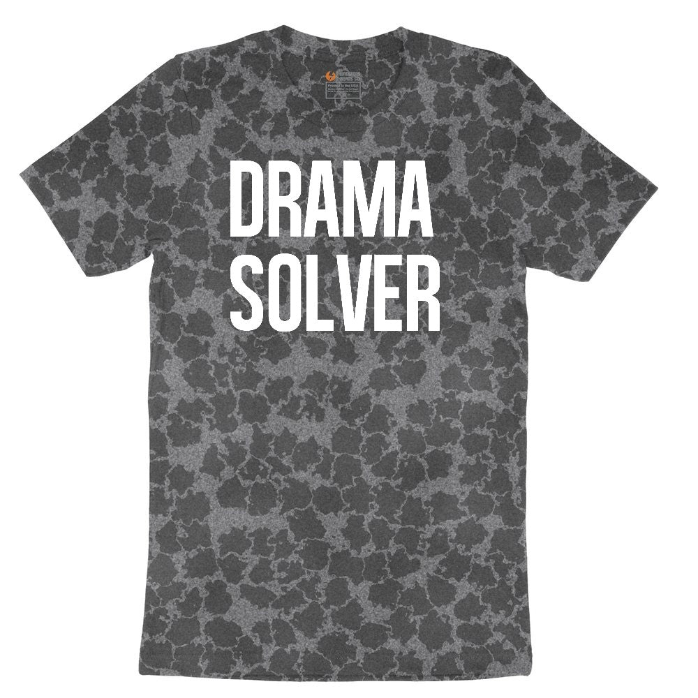 Drama Solver Ladies Short Sleeve Tee - Black Leopard