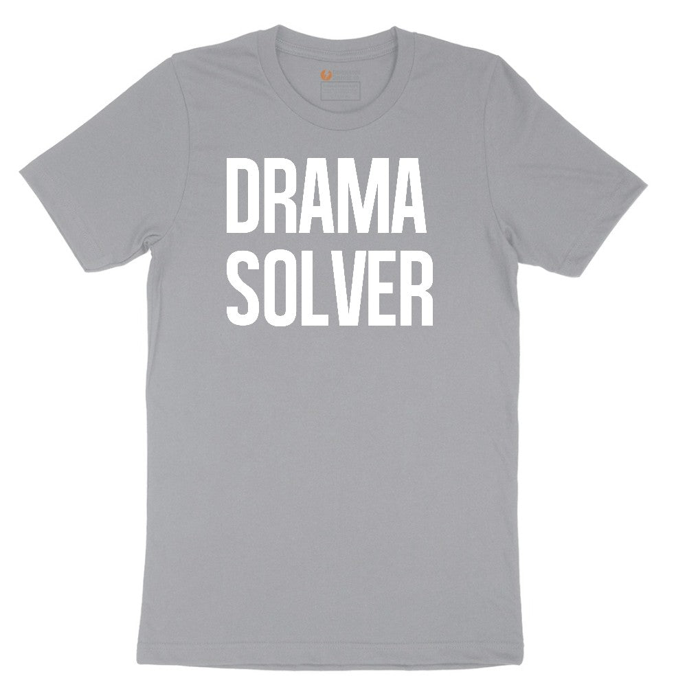 Drama Solver - Mens & Ladies T-Shirt Short Sleeve Tee - Athletic Heather Grey