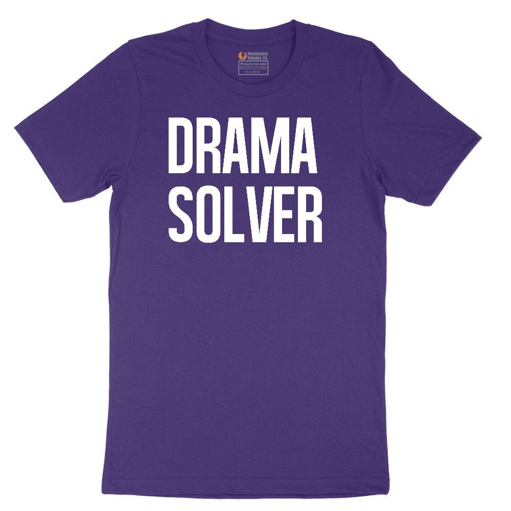 Drama Solver - Mens & Ladies T-Shirt Short Sleeve Tee - Team Purple