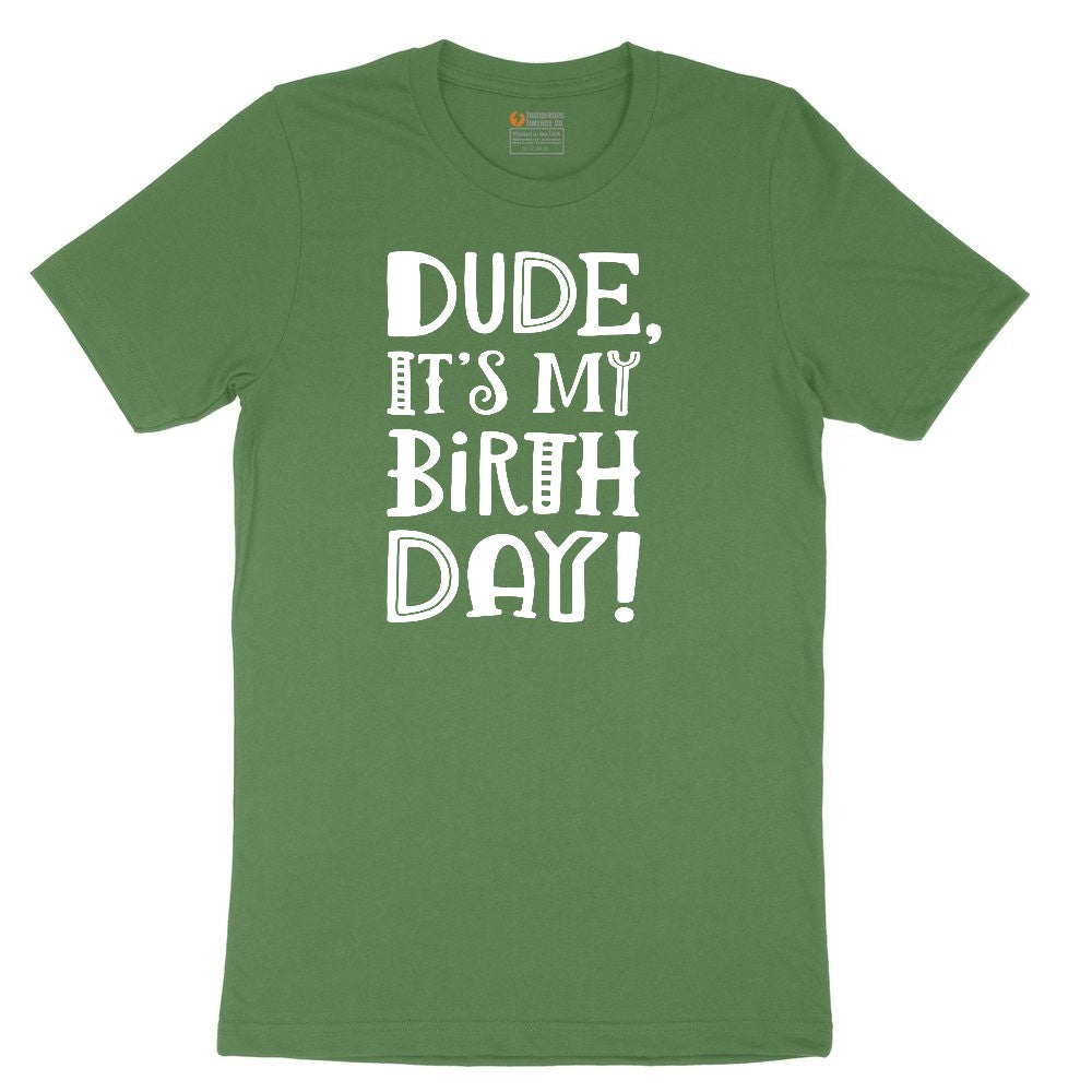 Dude Its My Birthday Toddler Short Sleeve Tee - Athletic Kelly