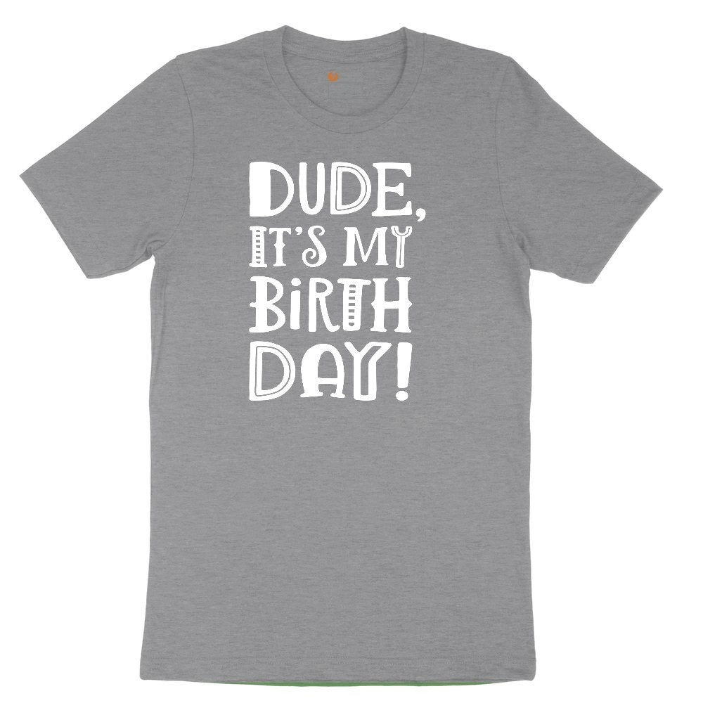 Dude Its My Birthday Youth Short Sleeve Tee - Athletic Heather