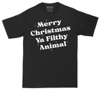 Merry Christmas Ya Filthy Animal | Mens Tall T-Shirt