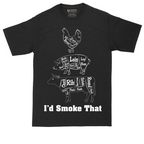 I'd Smoke That Meat Chart Version | Mens Tall T-Shirt