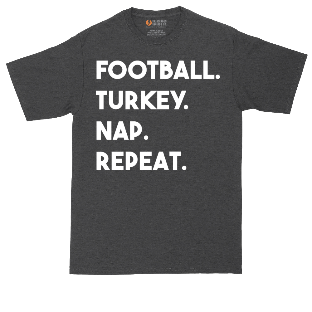Football Turkey Nap Repeat | Mens Tall T-Shirt