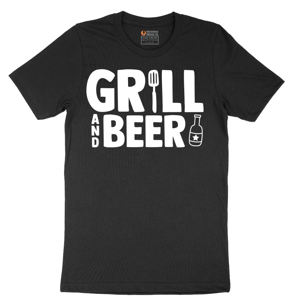 Grill and Beer - Mens T-Shirt - Sizes S - 6XL