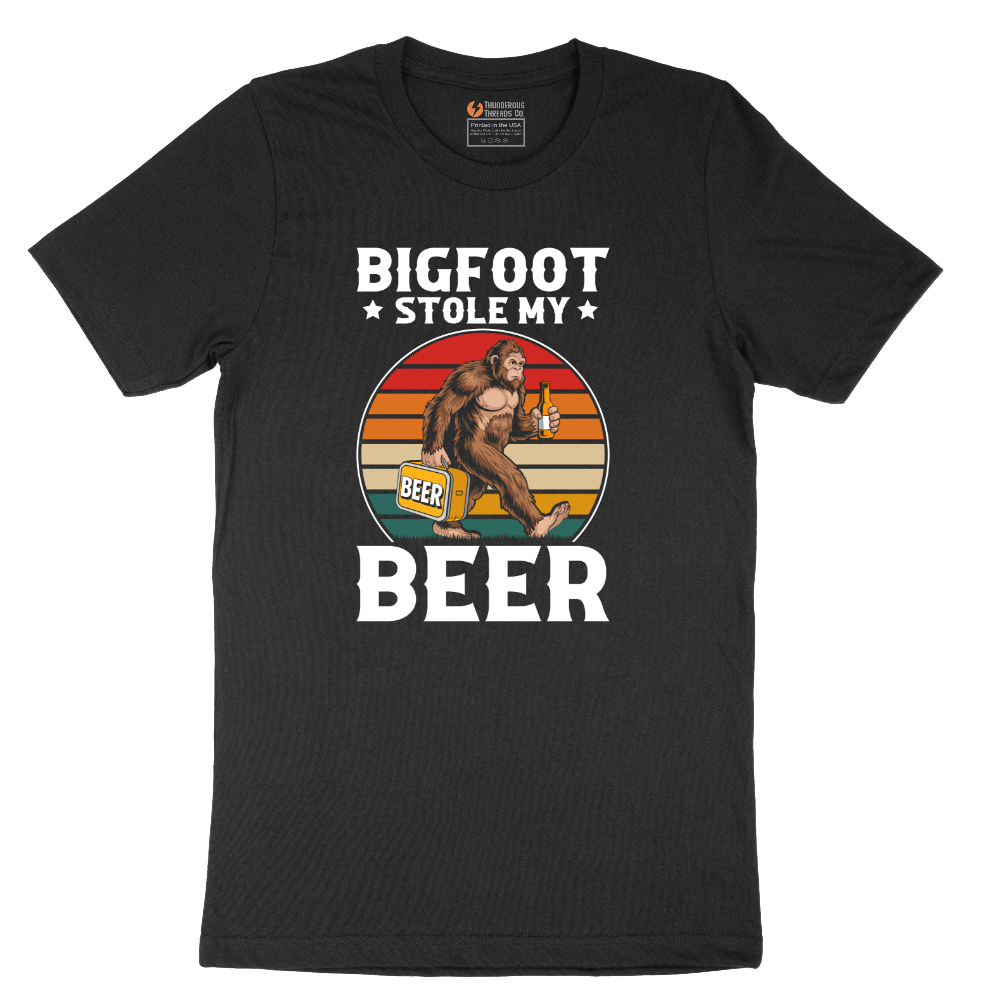 Bigfoot Stole My Beer - Mens T-Shirt - Sizes S - 6XL