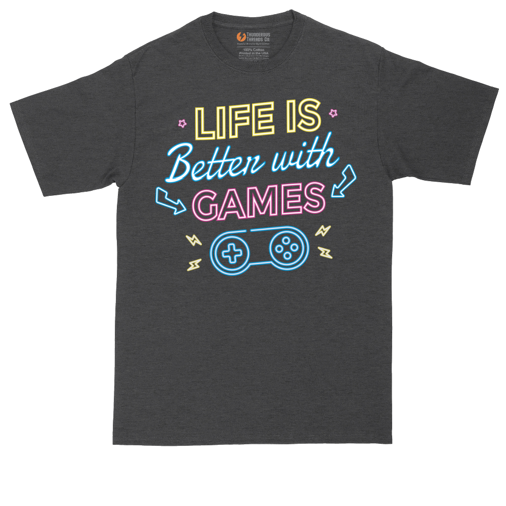 LIfe is Better with Games | Mens Tall T-Shirt
