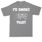 I'd Smoke That Pork Version | Mens Tall T-Shirt