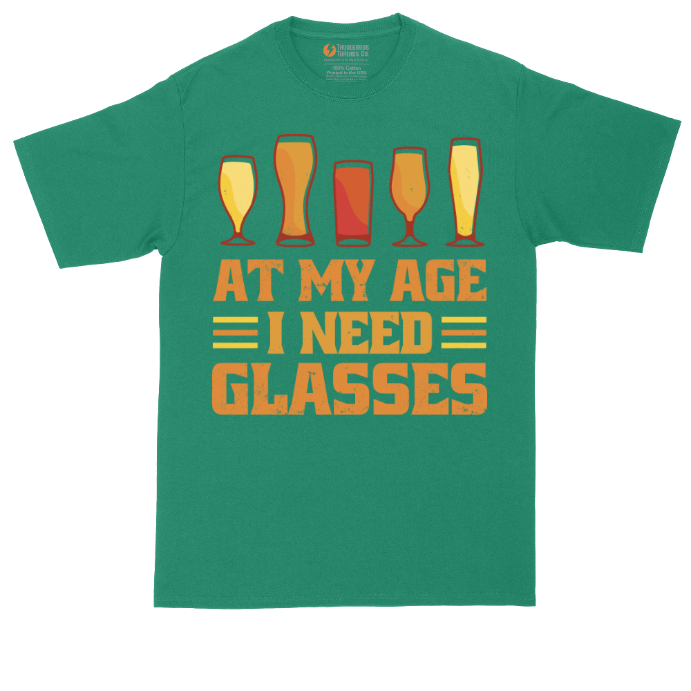 At My Age I Need Glasses | Mens Tall T-Shirt