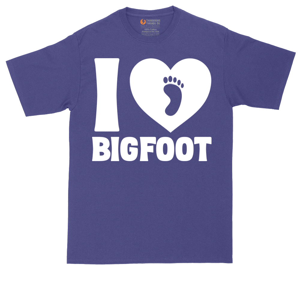 I Love Bigfoot | Mens Tall T-Shirt