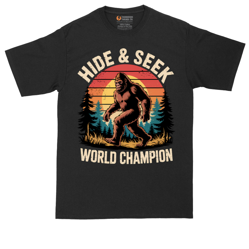 Hide and Seek World Champion - Mens Tall T-Shirt (Sizes LT to 4XLT)