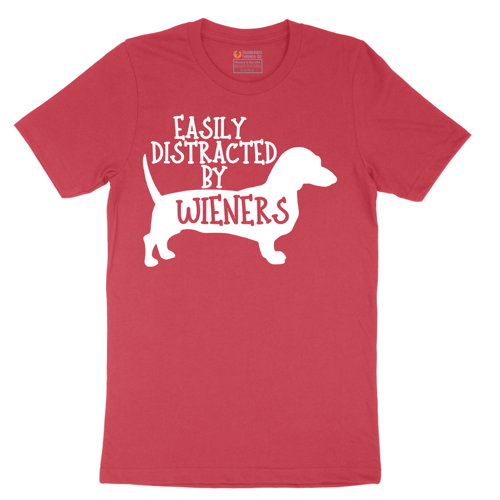 Easily Distracted by Weiners - Mens T-Shirt - Sizes S - 6XL