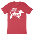 Easily Distracted by Weiners - Mens T-Shirt - Sizes S - 6XL