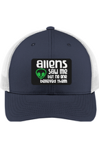 Aliens Saw Me - 3D Patch Trucker Hat