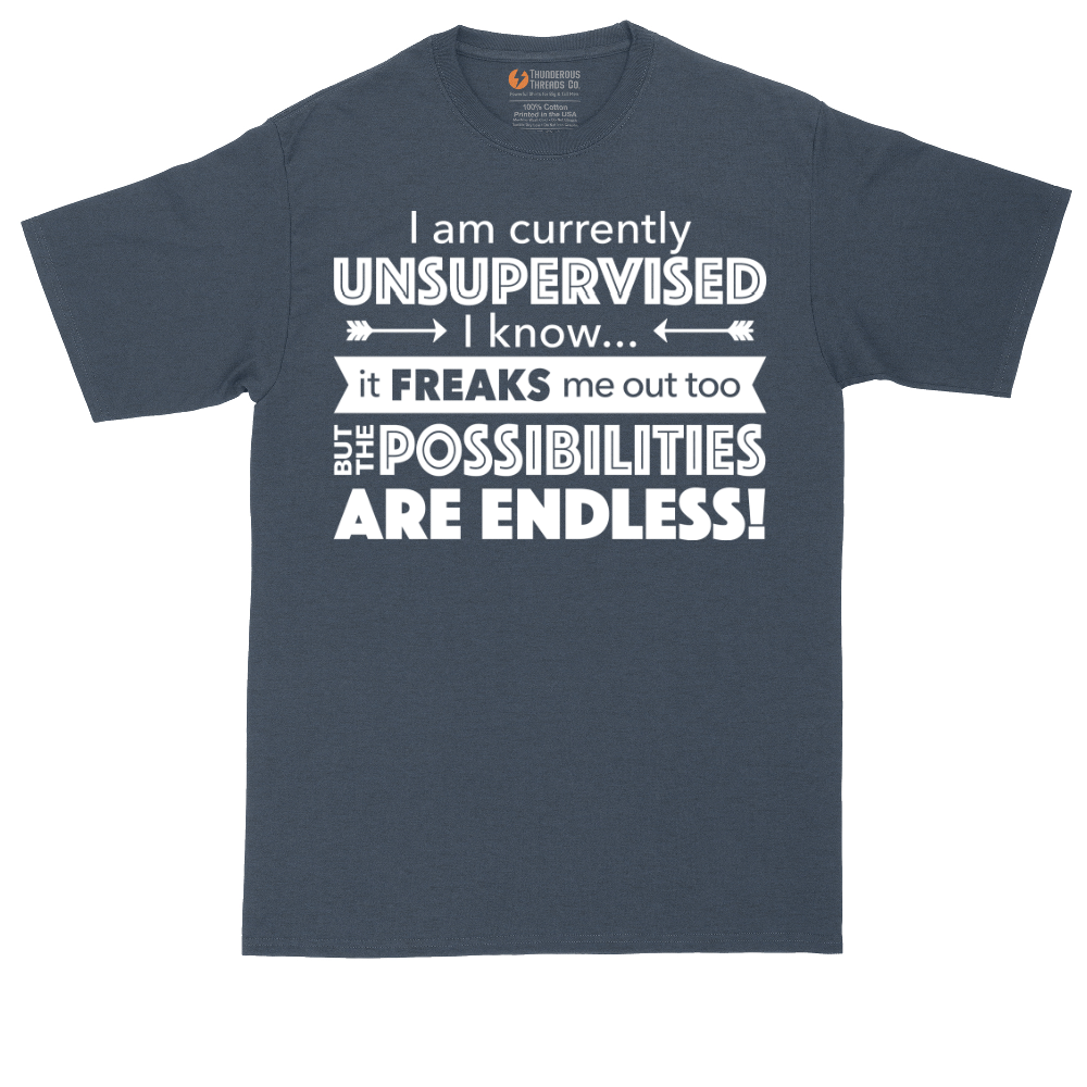 I'm Currently Unsupervised | Mens Tall T-Shirt