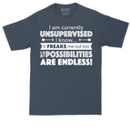 I'm Currently Unsupervised | Mens Tall T-Shirt