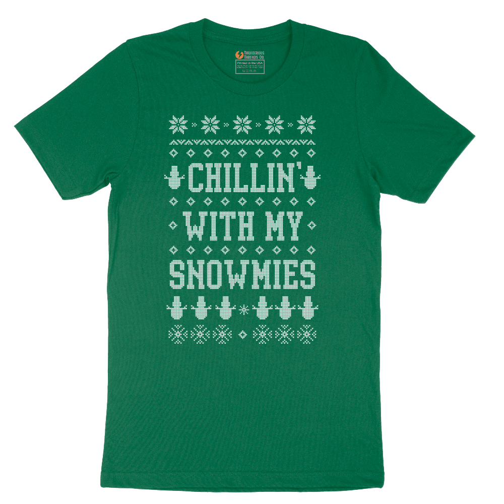 Chillin' with my Snowmies_Version 1 - Mens T-Shirt - Sizes S - 6XL