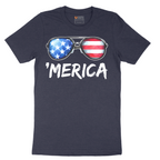 Flag Sun Glasses No Grunge - Mens T-Shirt - Sizes S - 6XL