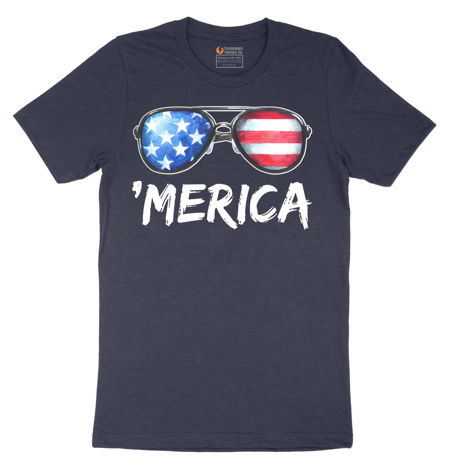 Flag Sun Glasses No Grunge - Mens T-Shirt - Sizes S - 6XL