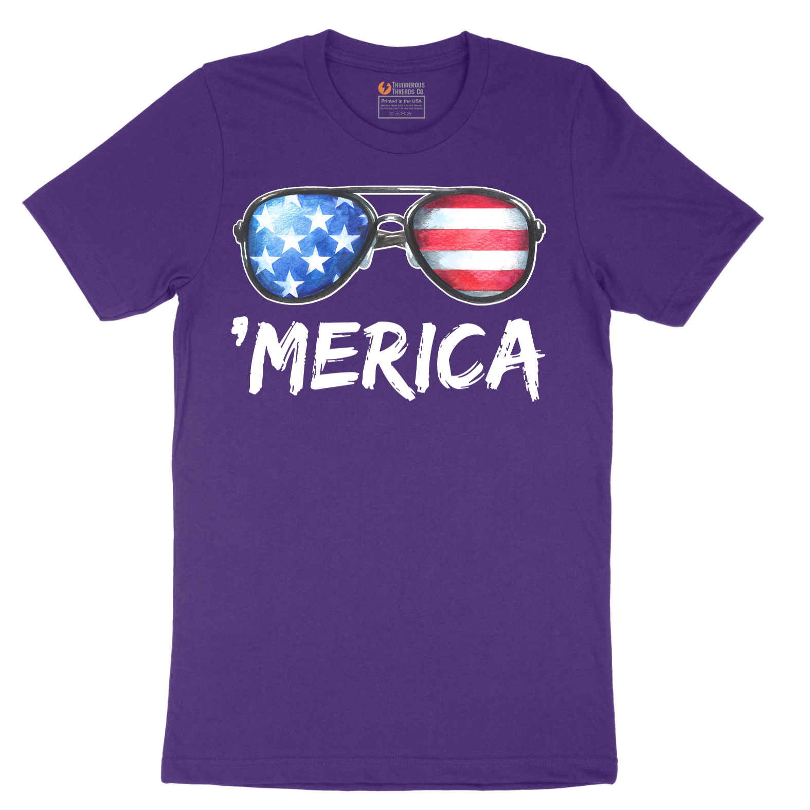 Flag Sun Glasses No Grunge - Mens T-Shirt - Sizes S - 6XL