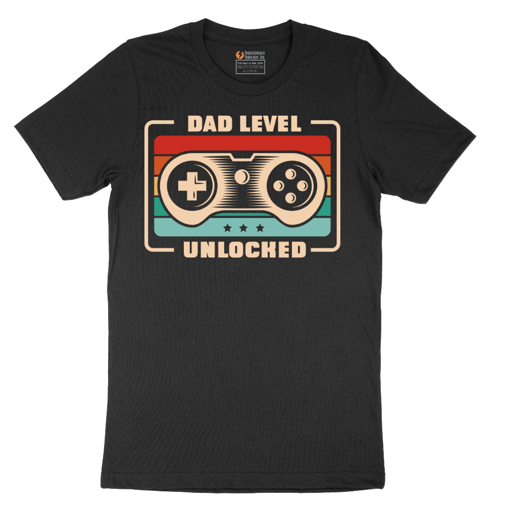 Dad Level Unlocked - Mens T-Shirt - Sizes S - 6XL