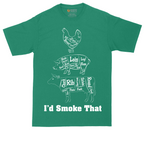 I'd Smoke That Meat Chart Version | Mens Tall T-Shirt